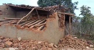 A herd of wild elephants created havoc, broke a house