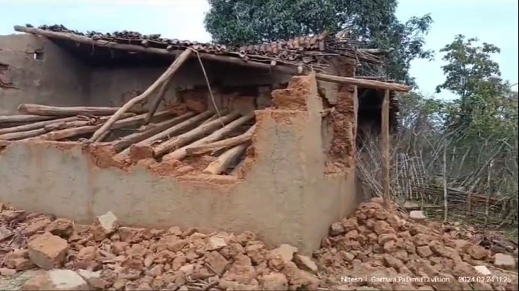 A herd of wild elephants created havoc, broke a house