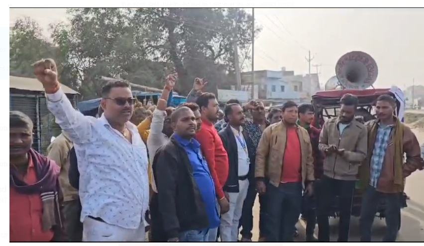 koderma mai bhi hit and run ke khilaf virodh jaari 