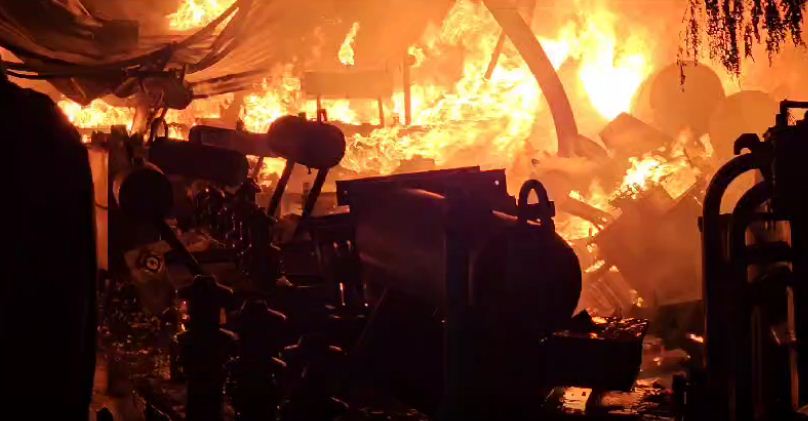 Fire breaks out in TRW of electricity department premises, transfers worth crores of rupees burnt to ashes