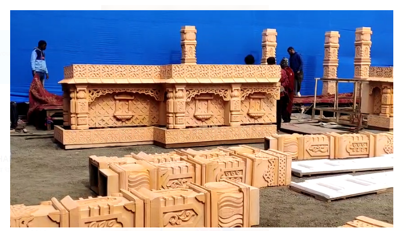 rammandir swarup ka sahebganj mai ho raha nirmaan 