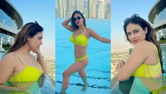  Neha Malik set fire to the swimming pool Fans went crazy after seeing her style, pictures went viral
