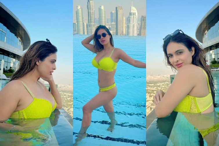  Neha Malik set fire to the swimming pool Fans went crazy after seeing her style, pictures went viral