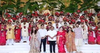  Ambani family's wedding ceremony started with the marriage of poor girls