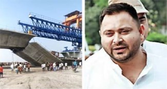  Tejashwi taunts Nitish government over bridge collapse in Bihar