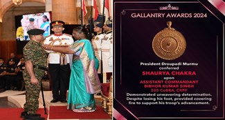 President honored Kaimur's Lal with Shaurya Chakra