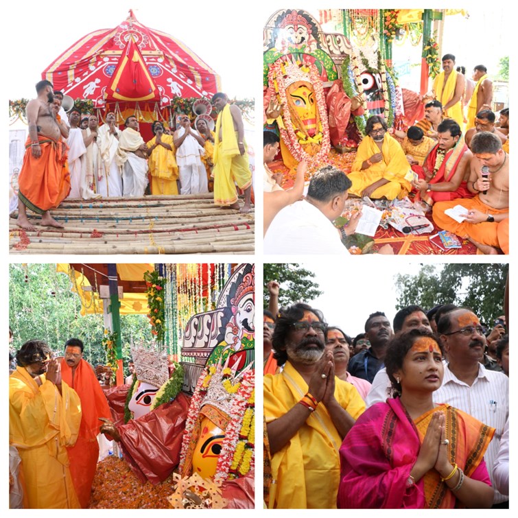 CM Hemant Soren participated in Rath Yatra in Ranchi