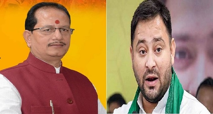 Deputy CM Vijay Kumar Sinha attack on Tejashwi