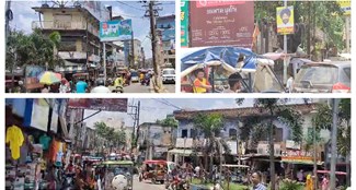  Dozens of dilapidated buildings in the market in the middle of Babanagari