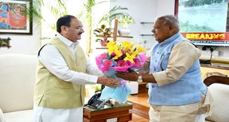  Jitan Ram Manjhi met JP Nadda