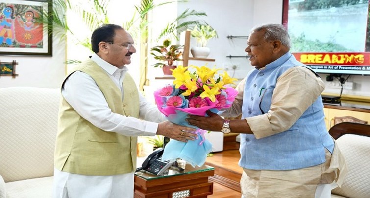  Jitan Ram Manjhi met JP Nadda