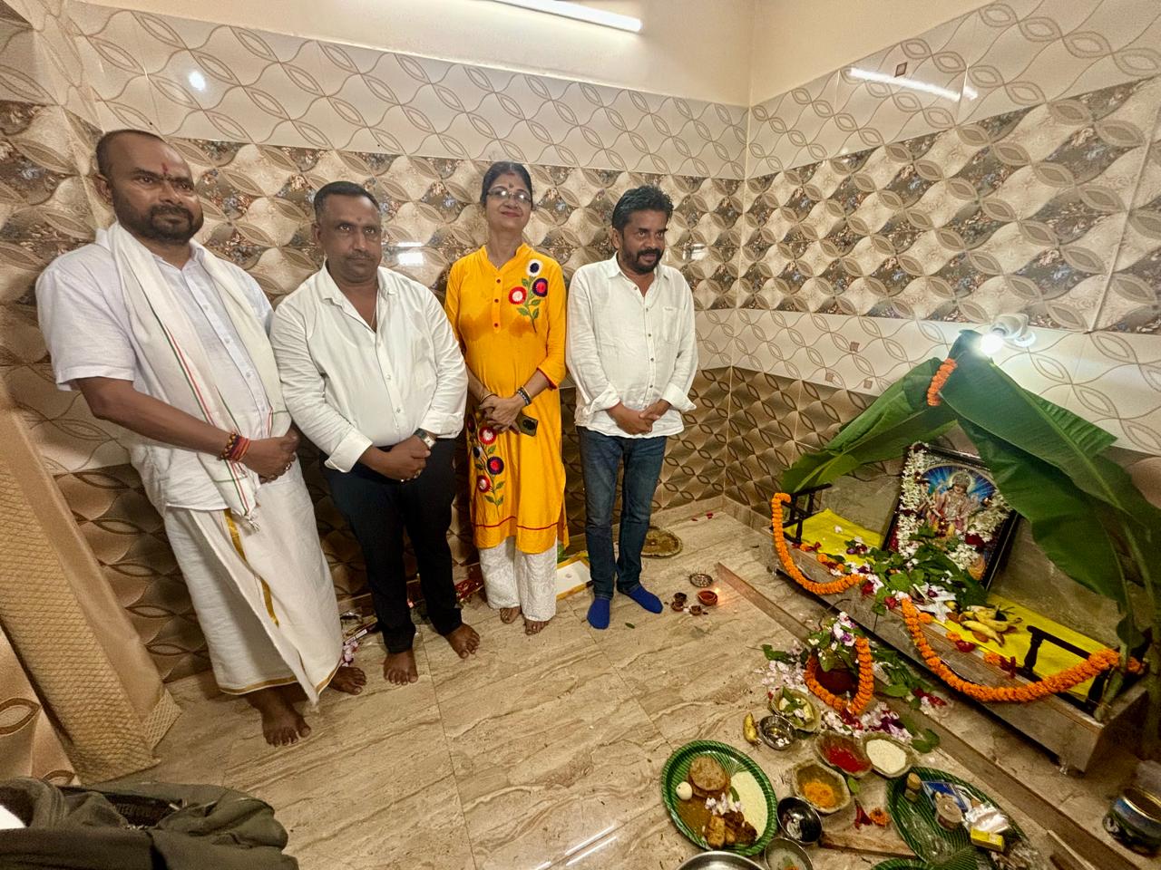 Worship of Lord Satyanarayan in the residential office of MLA Mangal KalindI