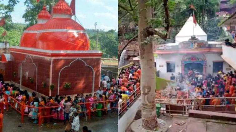 Saffron saffron colored pagoda in Chaibasa