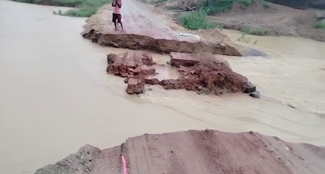 Diversion made in Bagoda river in Bedo