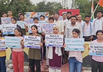  Protest by students led by NSUI
