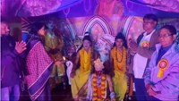 Shri Ramcharit Manas Mahayagya going on in Ganpati Dham, Purnahuti and Ramlila concluded with the coronation of Shri Ram.