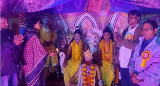 Shri Ramcharit Manas Mahayagya going on in Ganpati Dham, Purnahuti and Ramlila concluded with the coronation of Shri Ram.