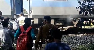 sparks from the bogies of  Danapur-Jayanagar Express IN BIHAR