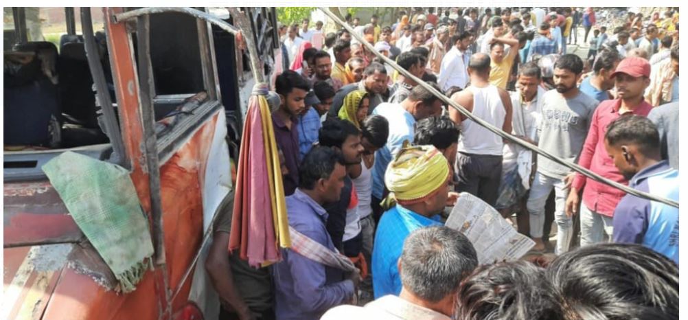 samastipur mai bhishan sadak hadsa 