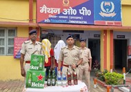 Huge quantity of liquor seized during vehicle checking