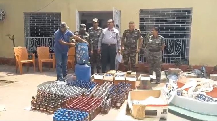 Based on secret information, police seized illegal liquor