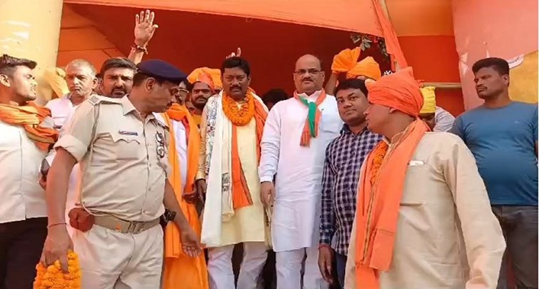  BJP candidate from Madhubani Dr. Ashok Kumar Yadav filed his nomination.