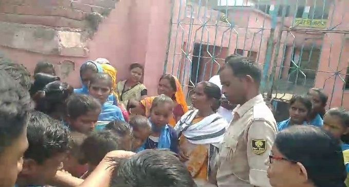  When TC was not received students got angry and locked the school.