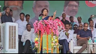 Strength for Kalpana: Indi Alliance's election meeting in Gandey, CM Champai and Kalpana Soren said - Election is to save the Constitution.
