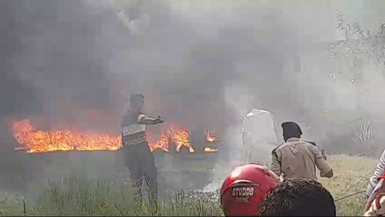 Fire broke out in Chhapra Police Line, flames were visible from 5 KM away