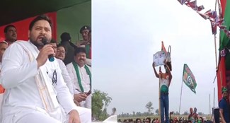 Tejashwi Yadav's election meeting in Motihari