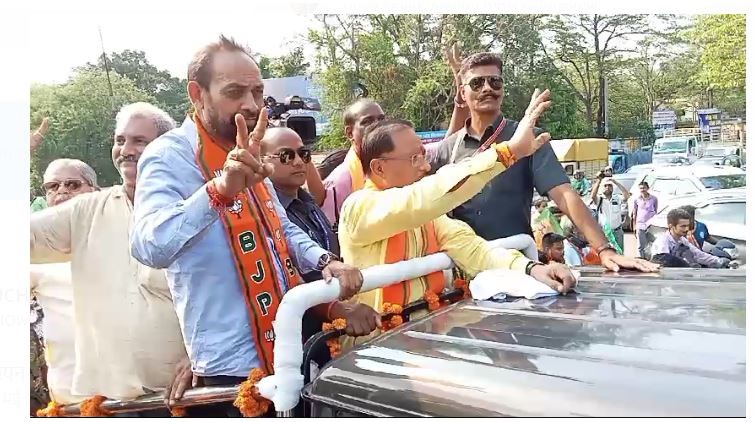 jamshedpur mai chhatisgarh ke cm ne kiya bhavya road show