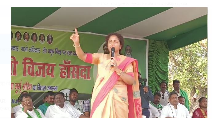 kalpana soren ne pakur mai ki chunavi sabha 
