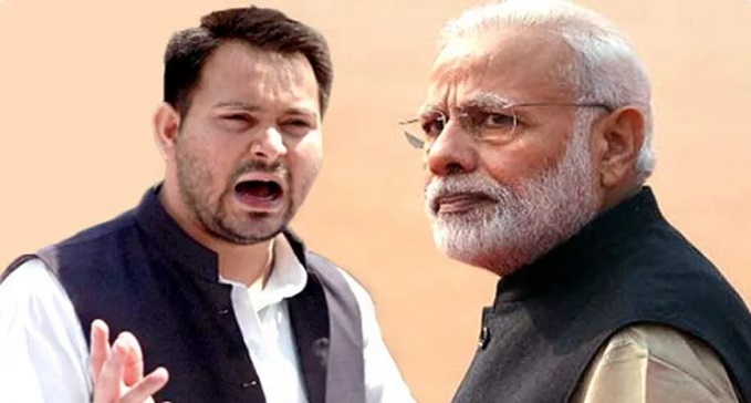  Tejashwi's counter attack on PM Modi