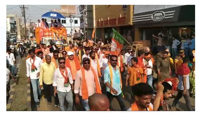 deoghar mai jp nadda ka road show 