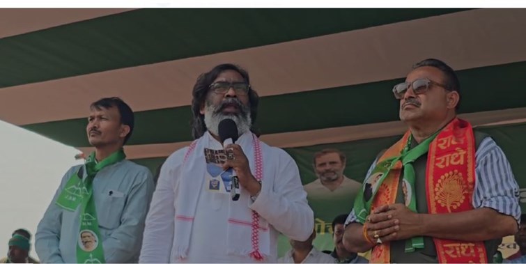 cm hemant soren ne bjp per jamkar hamla bola