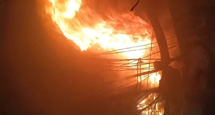 Massive fire broke out in Nalanda China Market