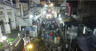  Amidst tight security, 5 licensed Maa Durga idols were passed through Dukhharni gate.