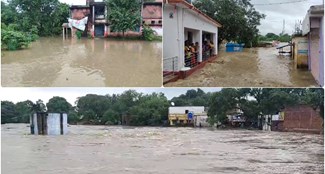 Dozens of houses submerged in Palamu