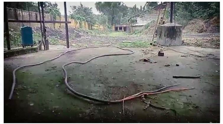 nirsa mai agyaat choron ne laakhon ka cable loota