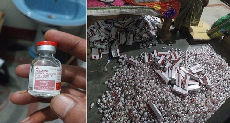 A large quantity of intoxicant called Ketamine seized in Saran