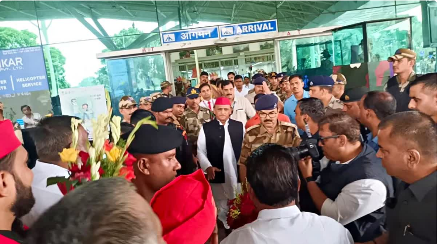 akhilesh yadav pahunche ranchi 