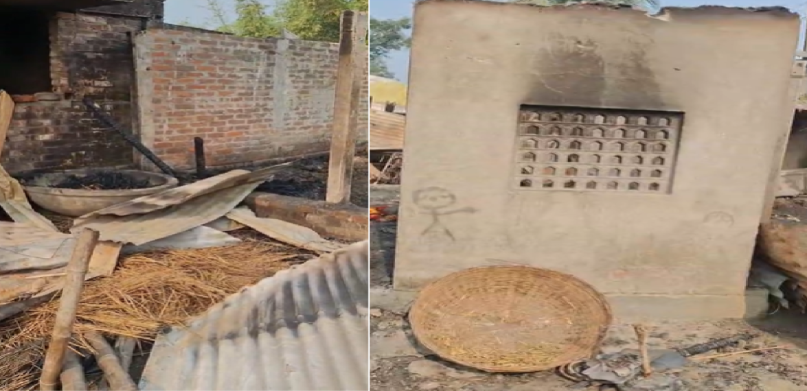 6 houses of 5 families burnt, CO said - relief material is being given among the fire victims