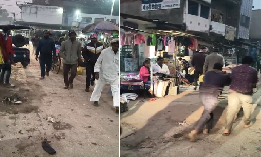 Family members were forced to carry the body on a handcart.