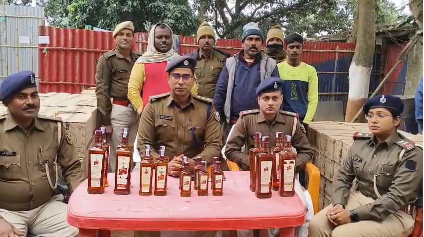 Smuggler arrested with a large quantity of English liquor.