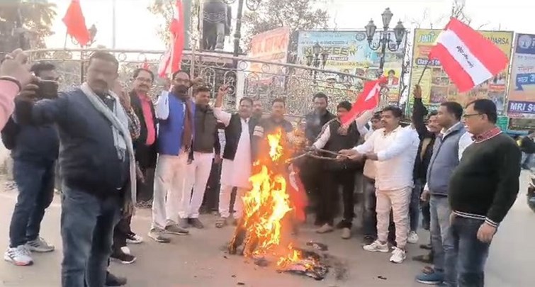 Protest march of Friends of Anand in Saharsa