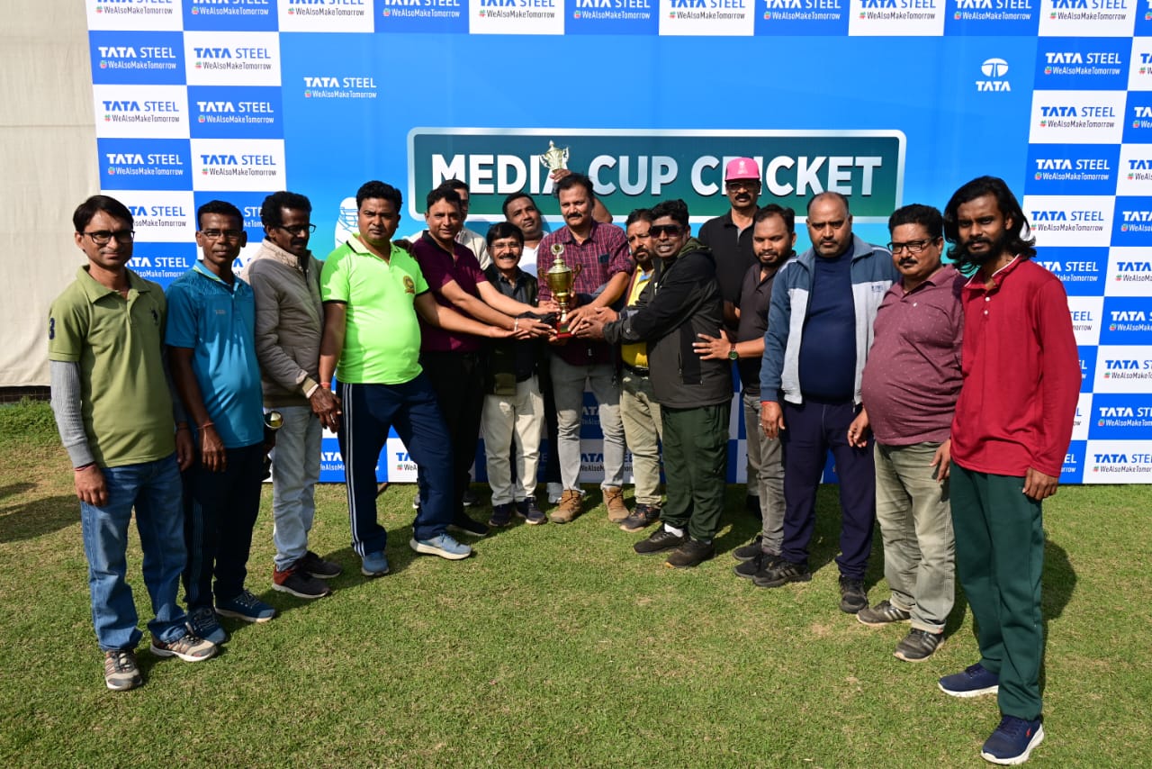 “Media Cup Competition” organized at Birsa Munda Cricket Stadium, courtesy of Tata Steel.