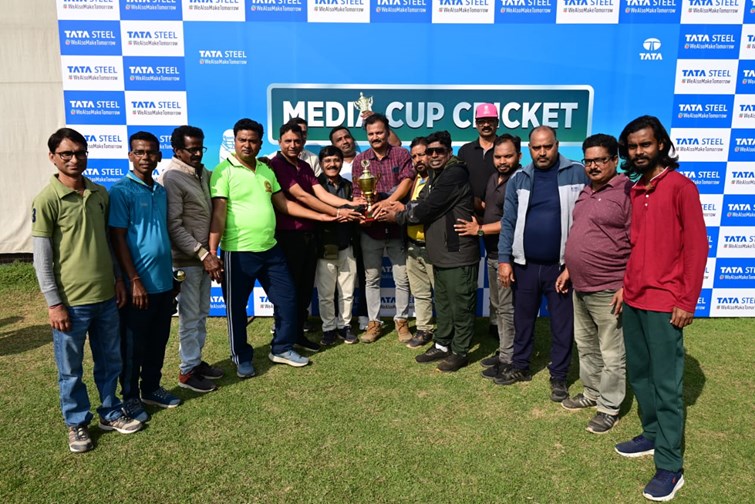  “Media Cup Competition” organized at Birsa Munda Cricket Stadium, courtesy of Tata Steel.