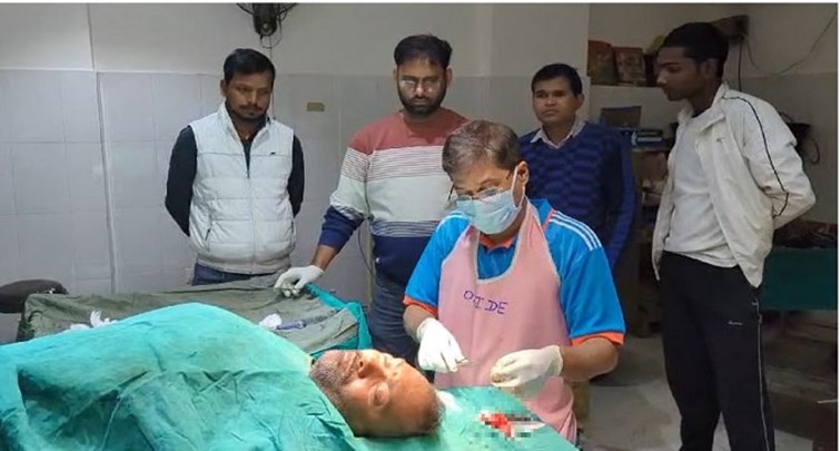  Criminals shot a teacher returning from school in Bhojpur