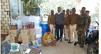 chaibasa mai mini sharab factory ka bhandafore