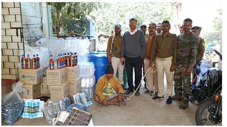 chaibasa mai mini sharab factory ka bhandafore